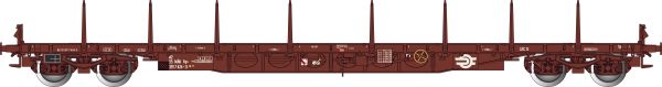 Albert Modell 391024 - Rungenwagen Rgs der MÁV, braun